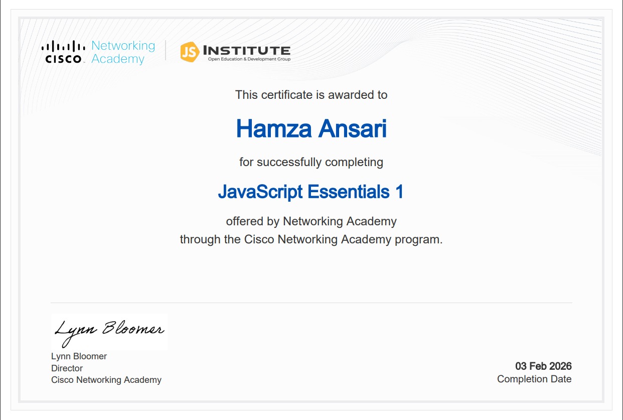 JavaScript Certificate
